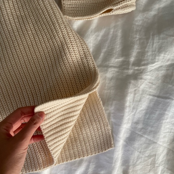 Zara boat neck cream sweater - Picture 2 of 5
